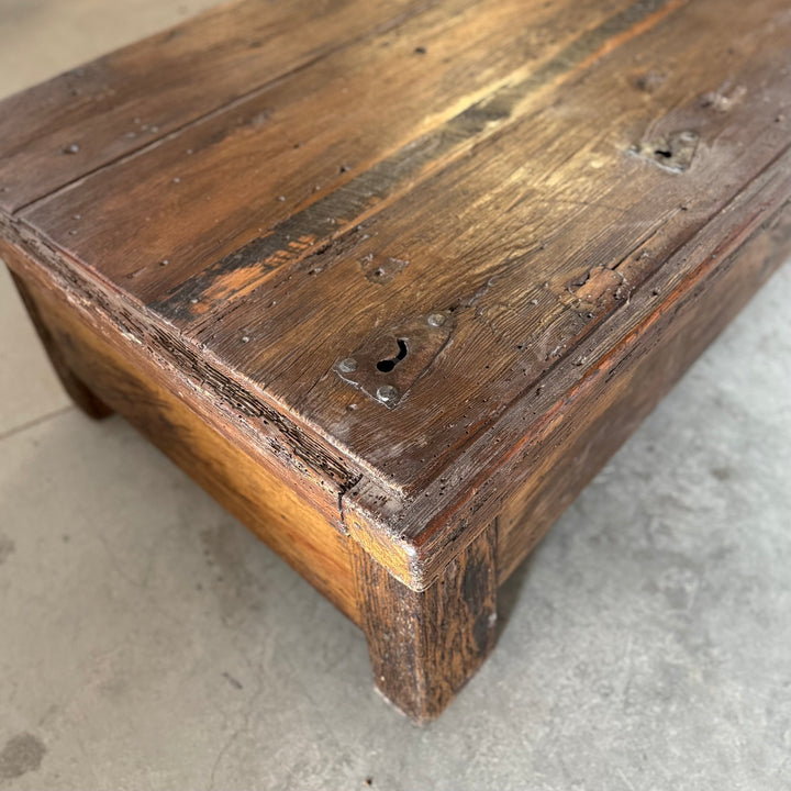 Reclaimed Wood Coffee Table with Drawer
