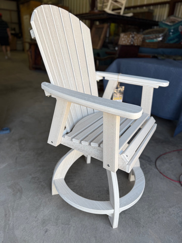 Hammered Bronze and Seashell Outdoor Dining Set - 6 Chairs with Table