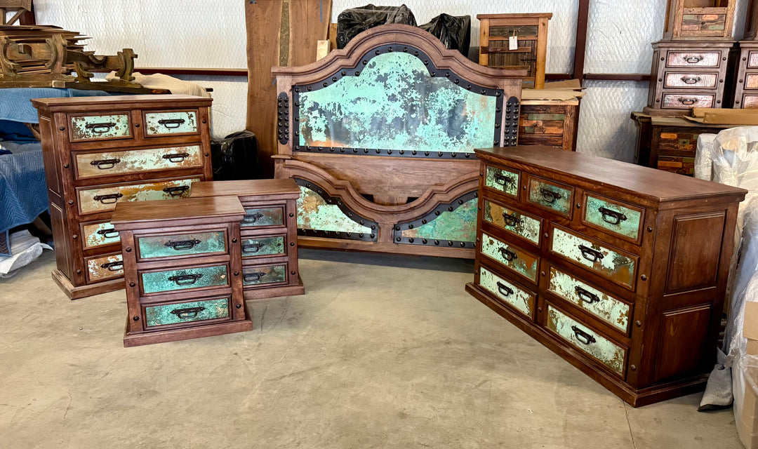 Mariquita Patina Copper Bed Set