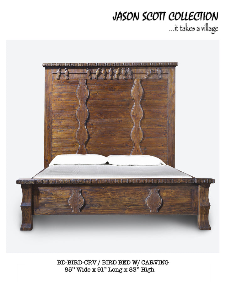 Bird Bed with Carving