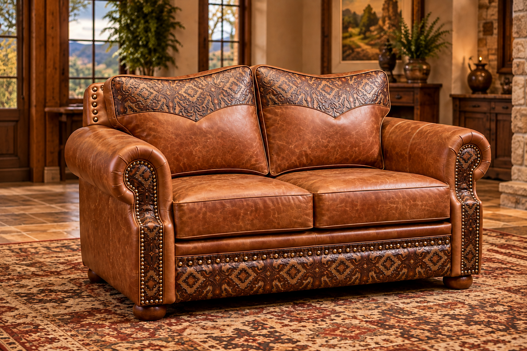 Bosque Ranch Leather Loveseat