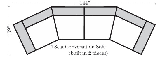 Bosque Curved Leather Sofa