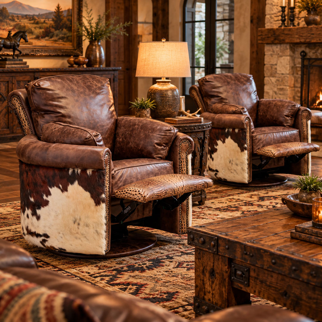 Brushy Creek Cowhide Snug Recliner