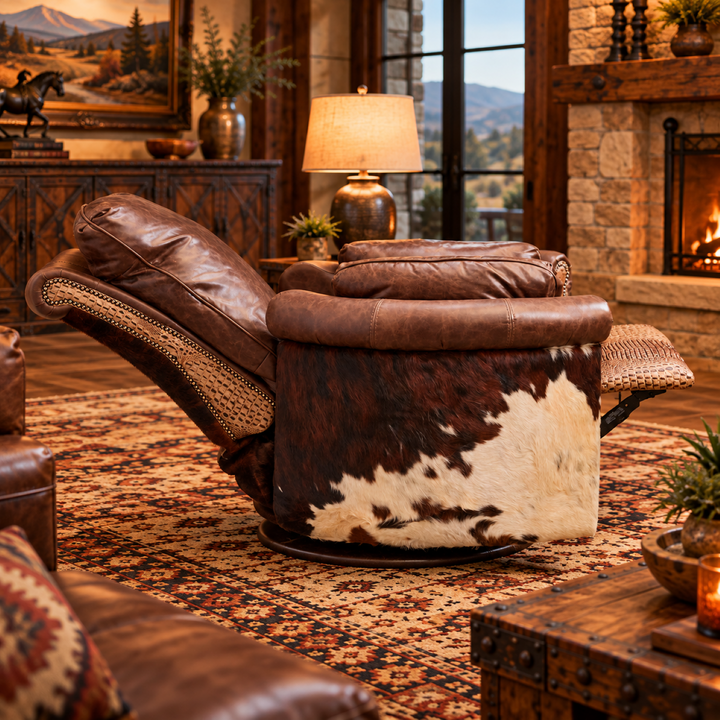 Brushy Creek Cowhide Snug Recliner