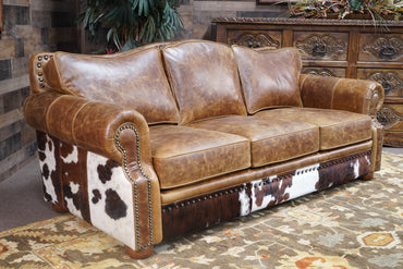 Luckenbach Leather & Cowhide Sofa