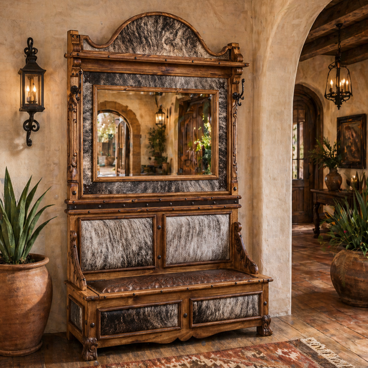 Jalisco Brindle Cowhide Hall Tree