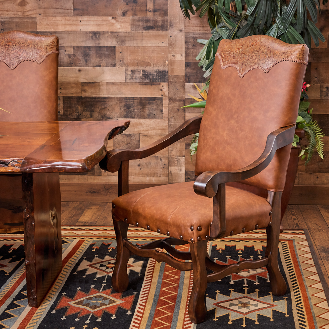 Crockett Western Leather Dining Chair