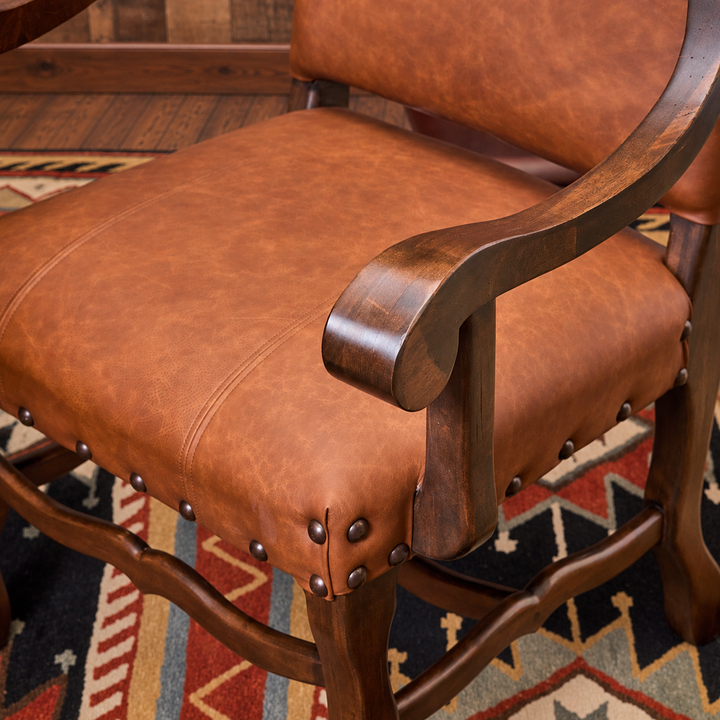 Crockett Western Leather Dining Chair