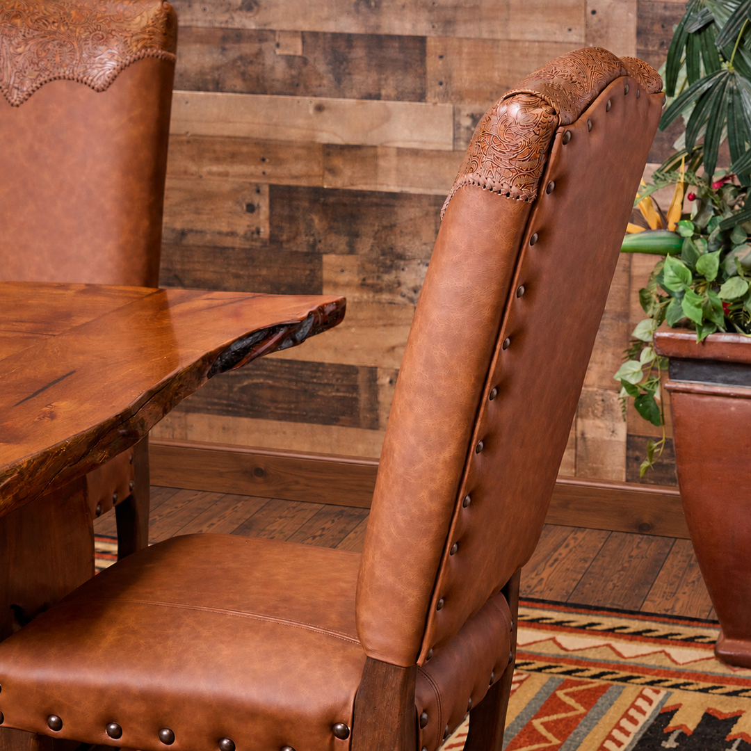 Crockett Western Leather Dining Chair