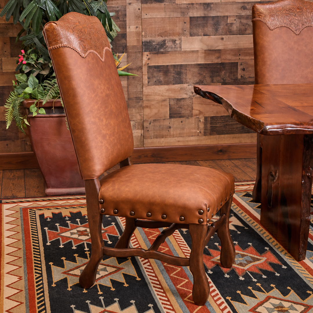 Crockett Western Leather Dining Chair