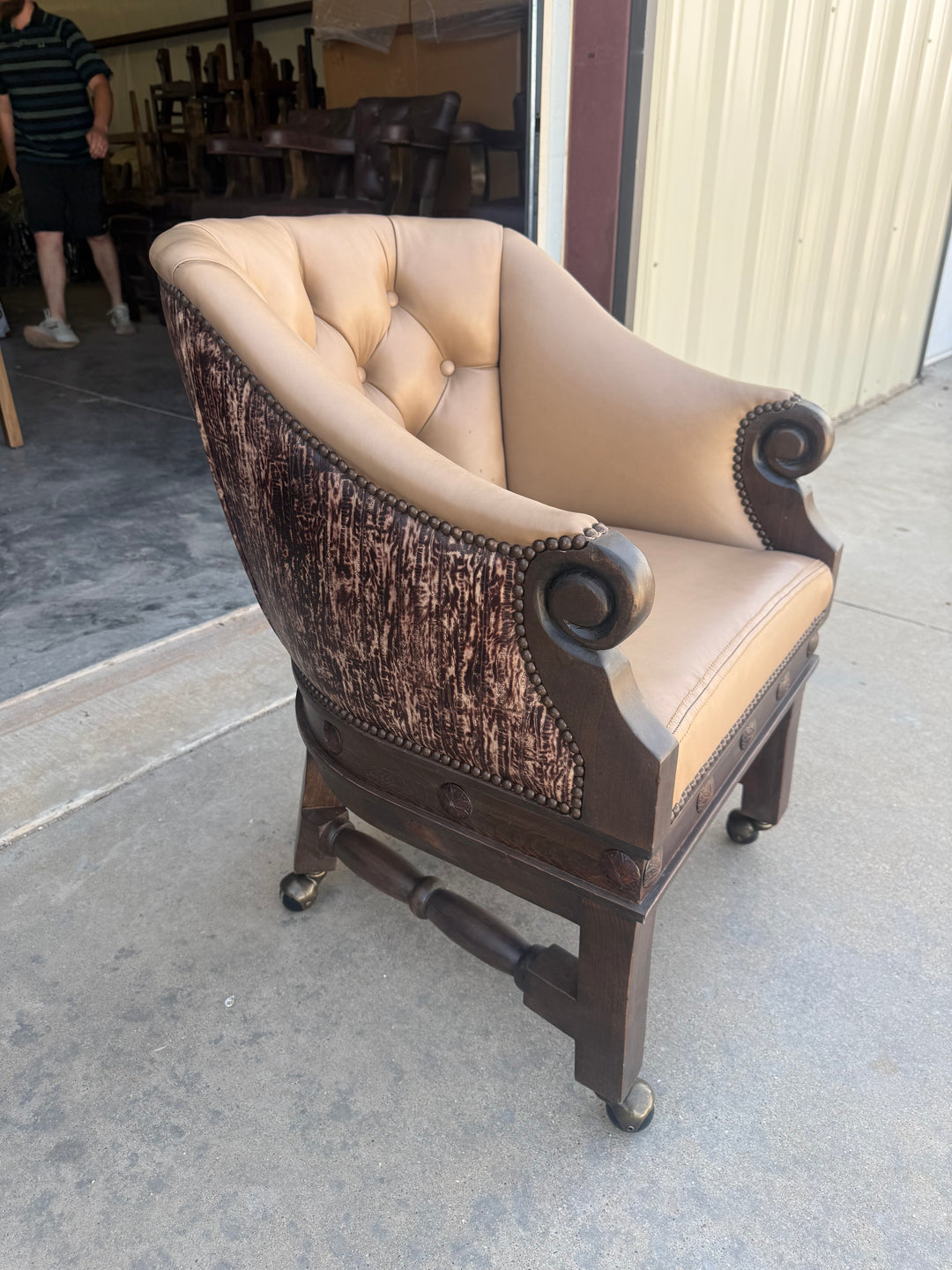 Kurczyn Western Leather Game Chairs (6-Piece Set)