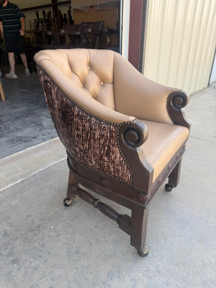 Kurczyn Western Leather Game Chairs (6-Piece Set)