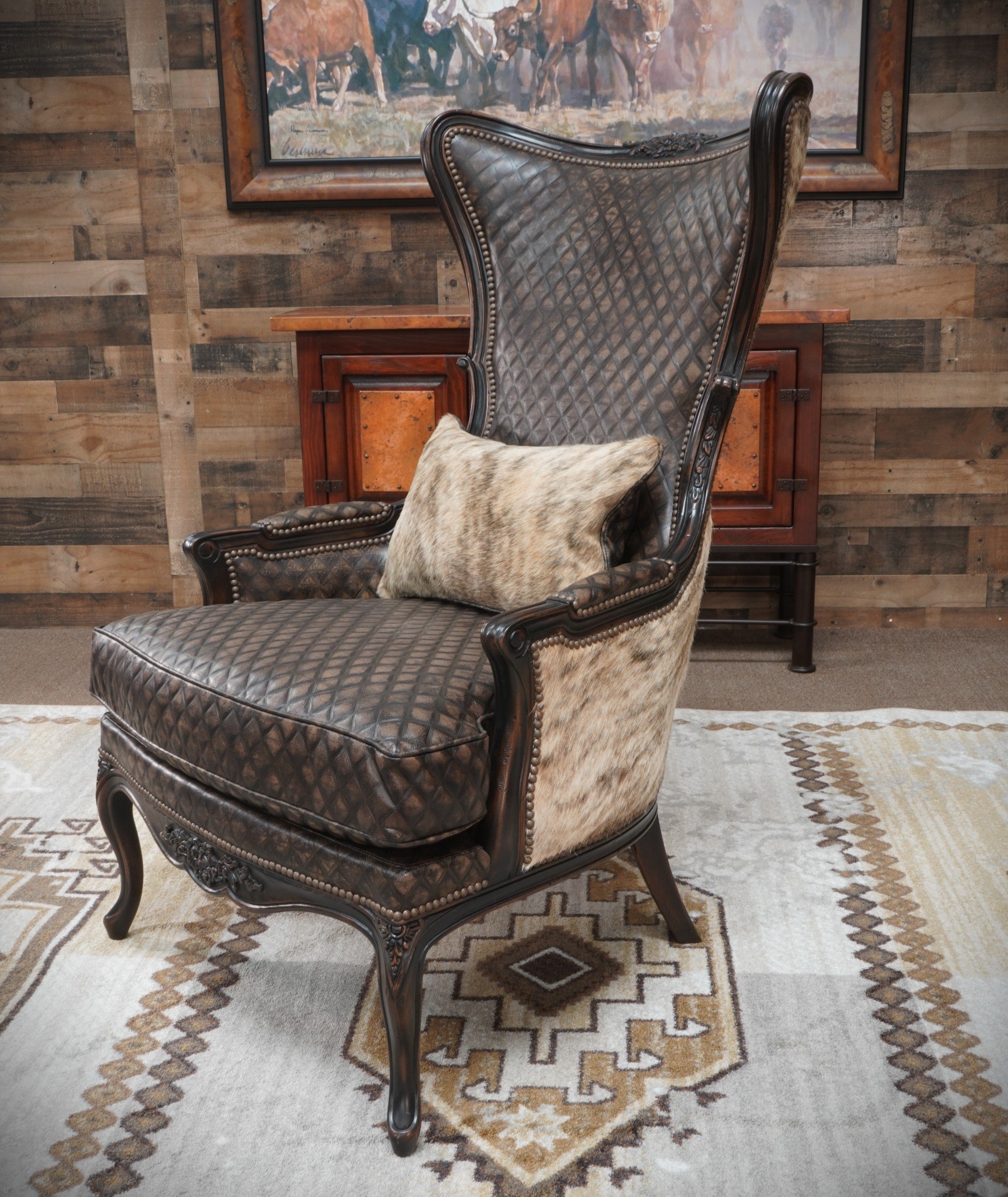 Southwestern Chairs, Leather Glider Recliners