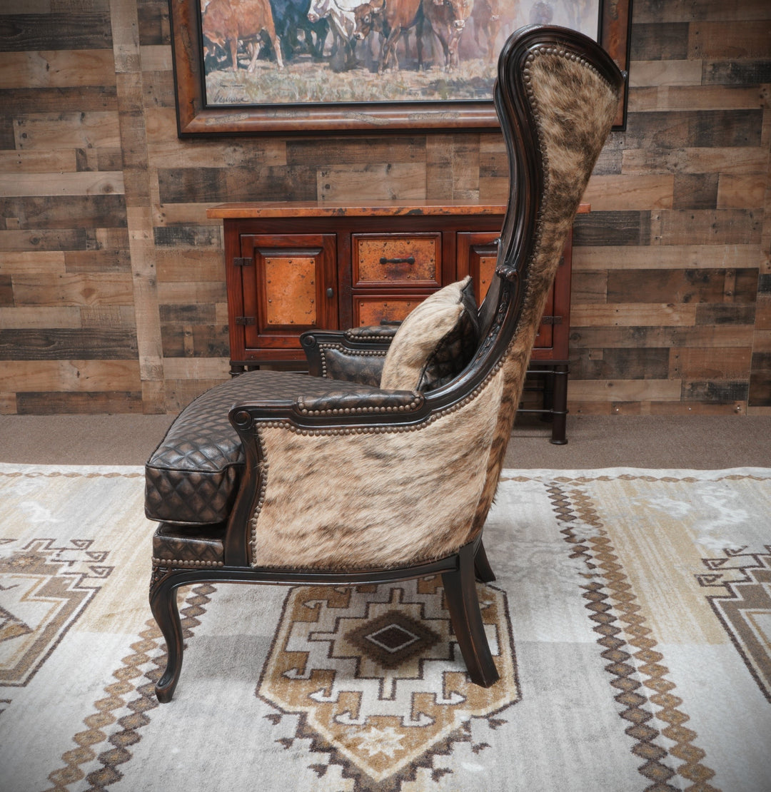 Dalhart Carved Cowhide Chair