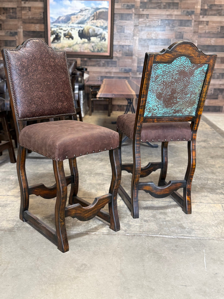 Rustic Cobre Hacienda Bar Stools - Set of 4