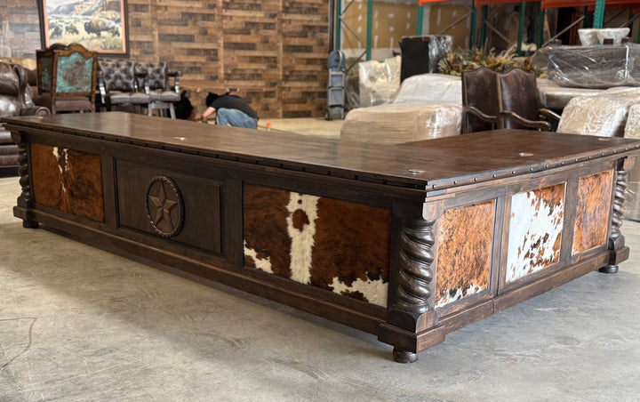 Del Rio Cowhide Office Desk