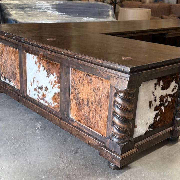 Del Rio Cowhide Office Desk