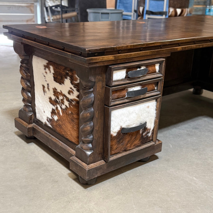 Del Rio Cowhide Office Desk