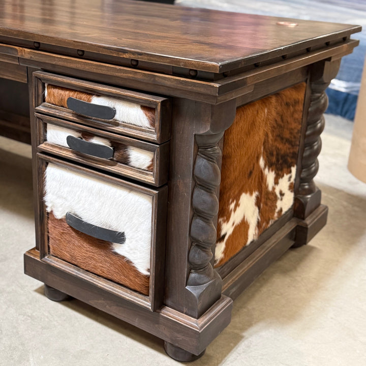 Del Rio Cowhide Office Desk