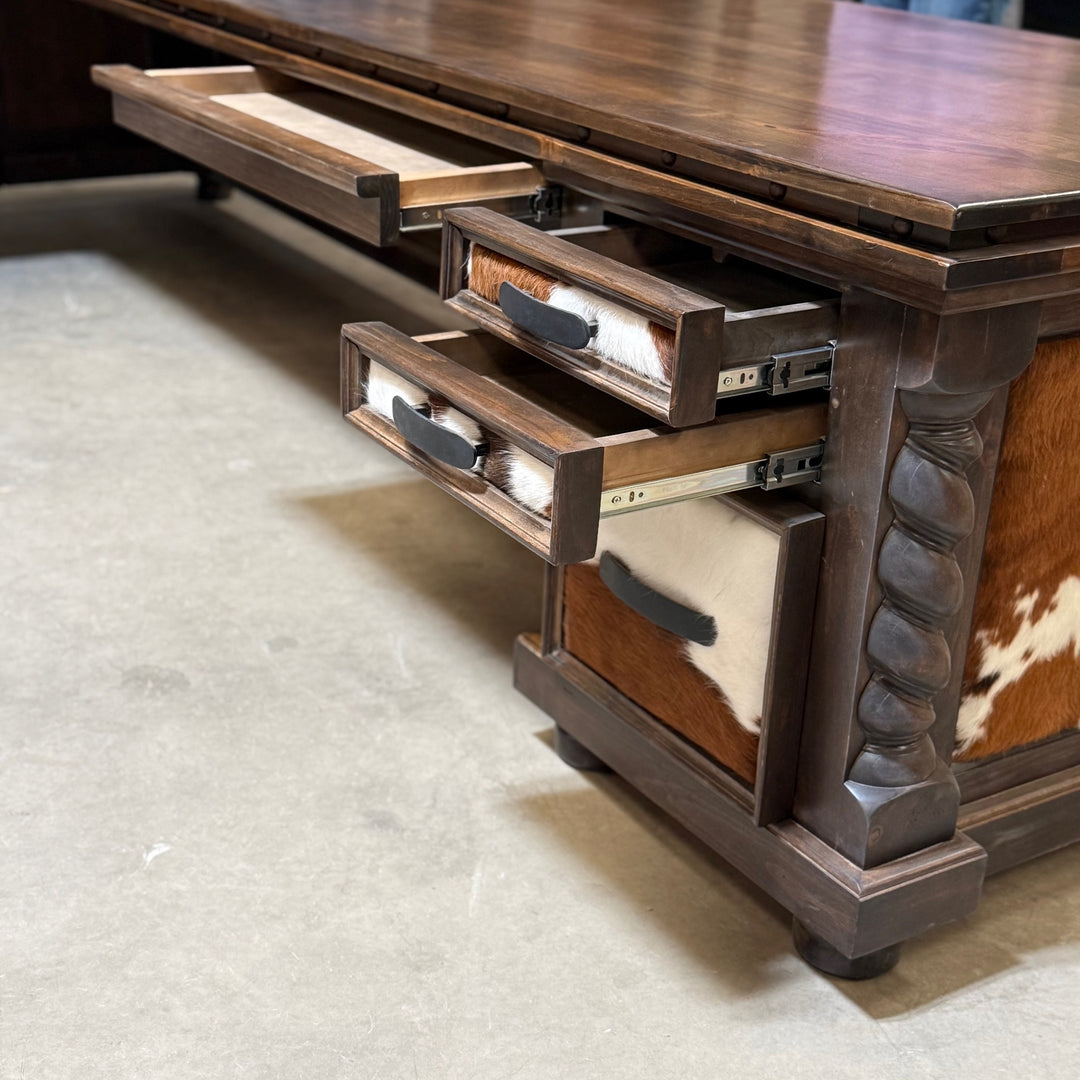 Del Rio Cowhide Office Desk