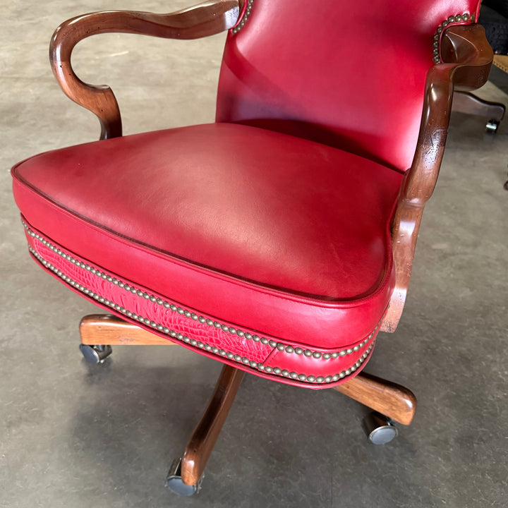 Old Hickory Red Croc Office Chair
