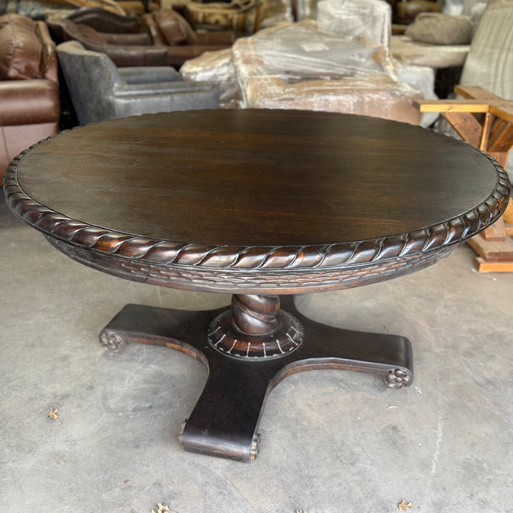 Alder Carved Round Table