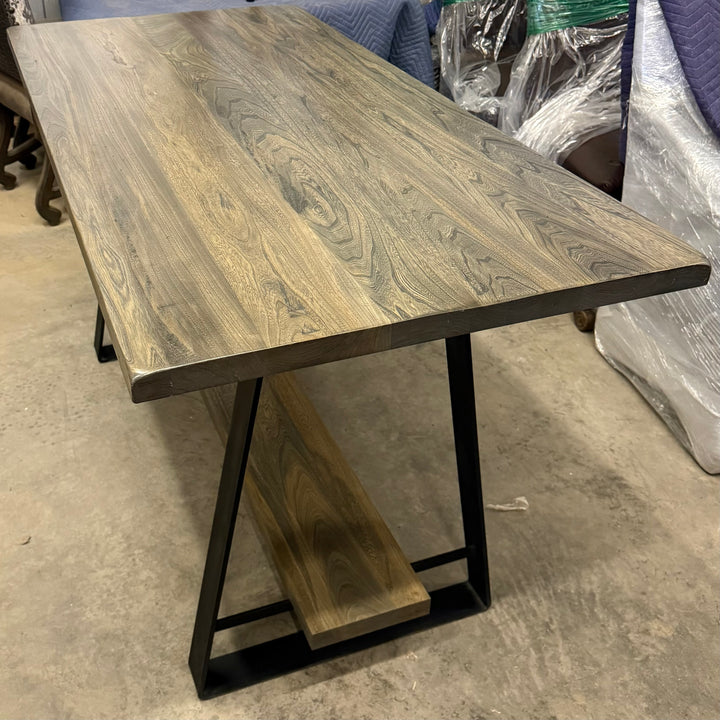 Amish Elm Counter Table Dining Set