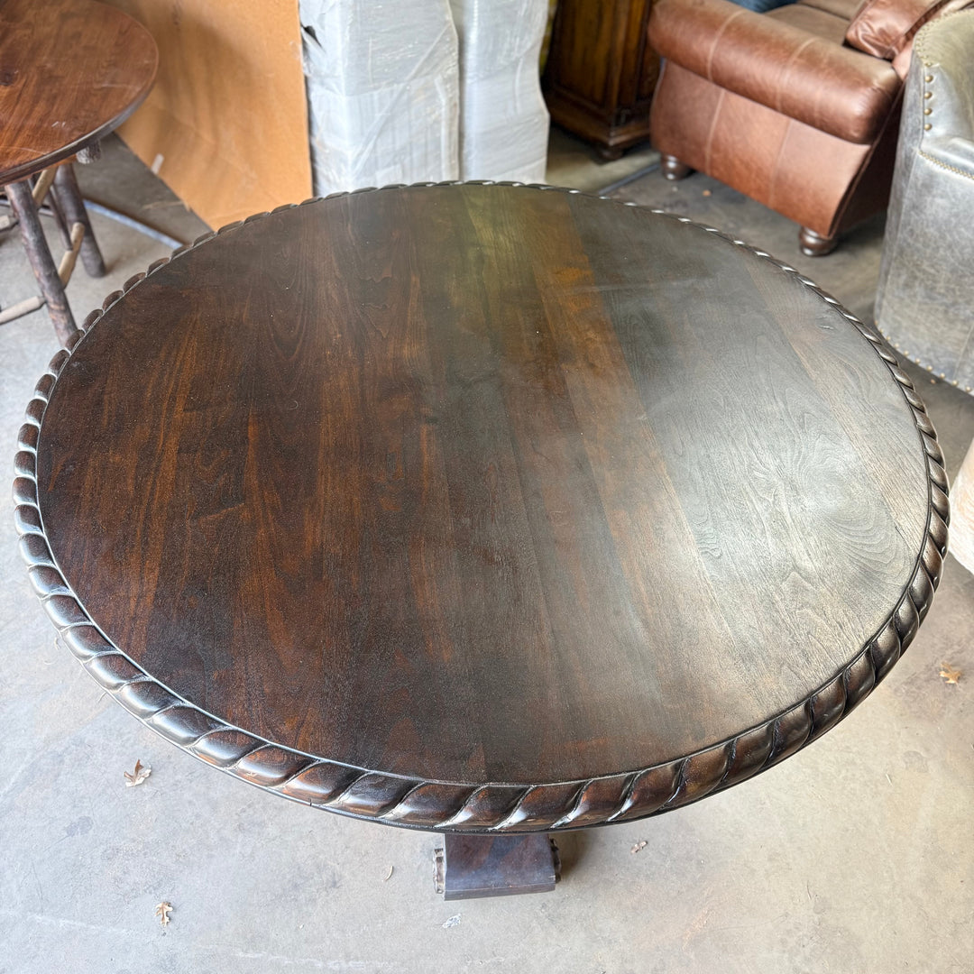 Alder Carved Round Table
