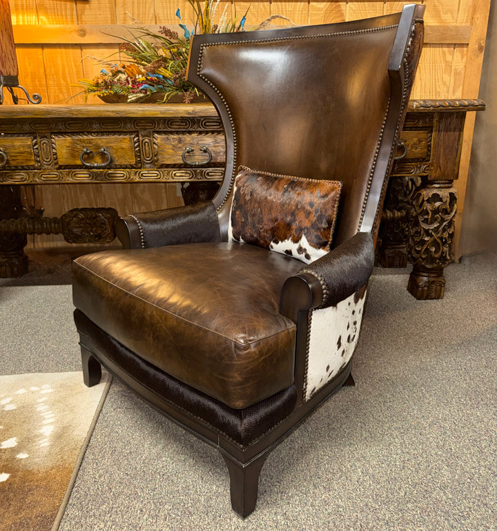 Columbus Acid Washed Cowhide Chair