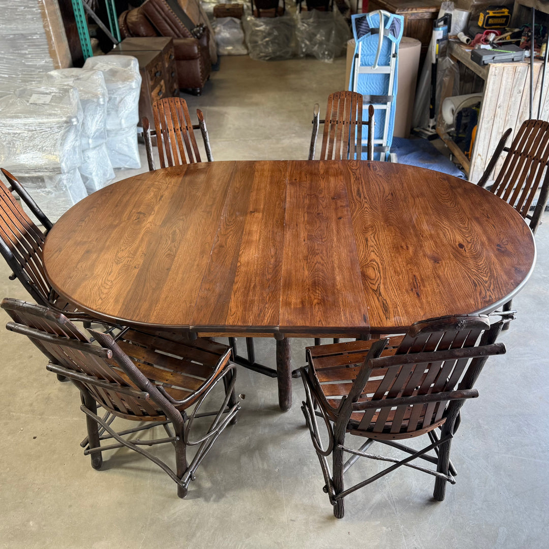 Hickory Extension Dining Table and Chairs
