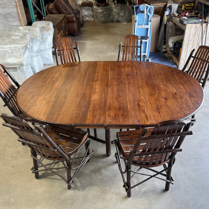 Hickory Extension Dining Table and Chairs