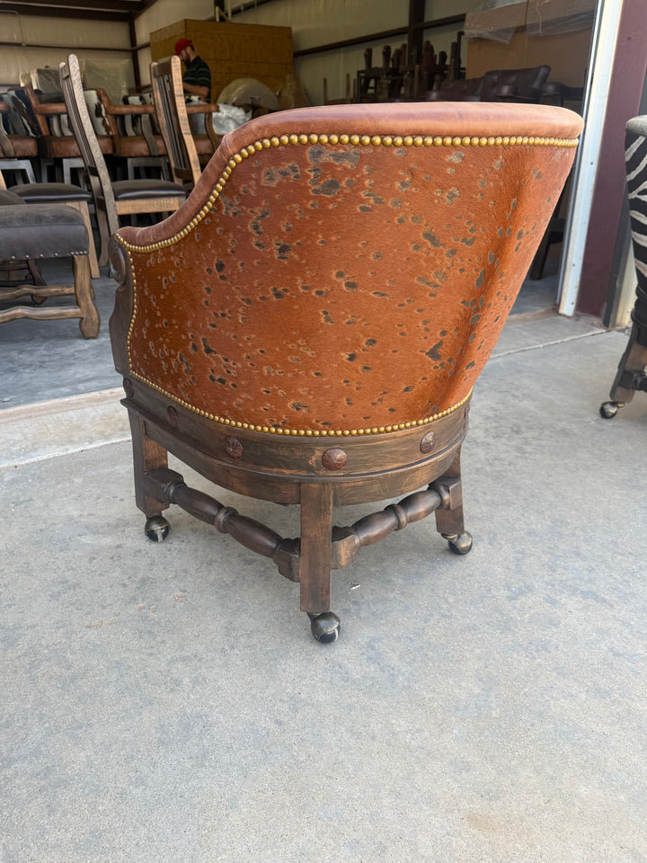 Kurczyn Western Leather Game Chairs (6-Piece Set)