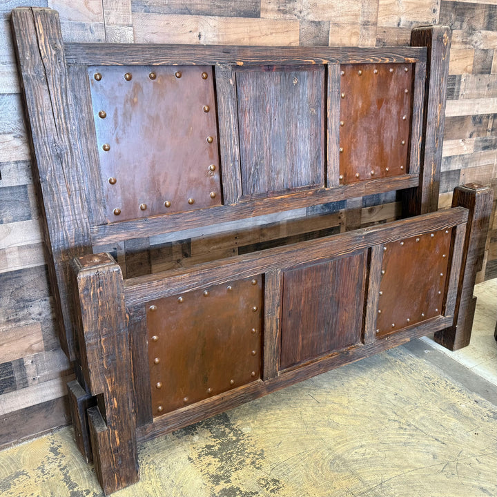 Iron Panel Bed with Nightstands