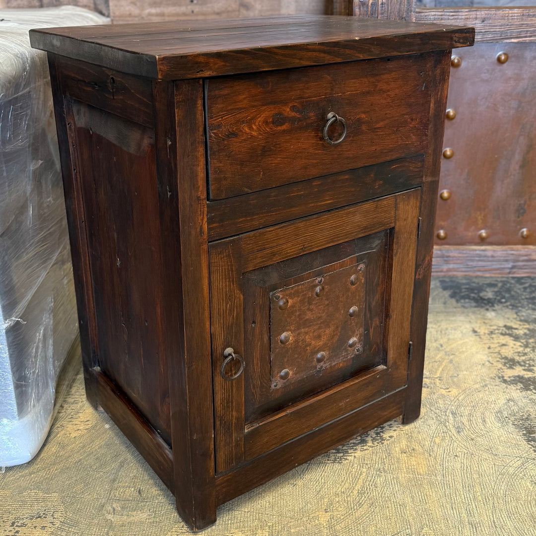 Iron Panel Bed with Nightstands