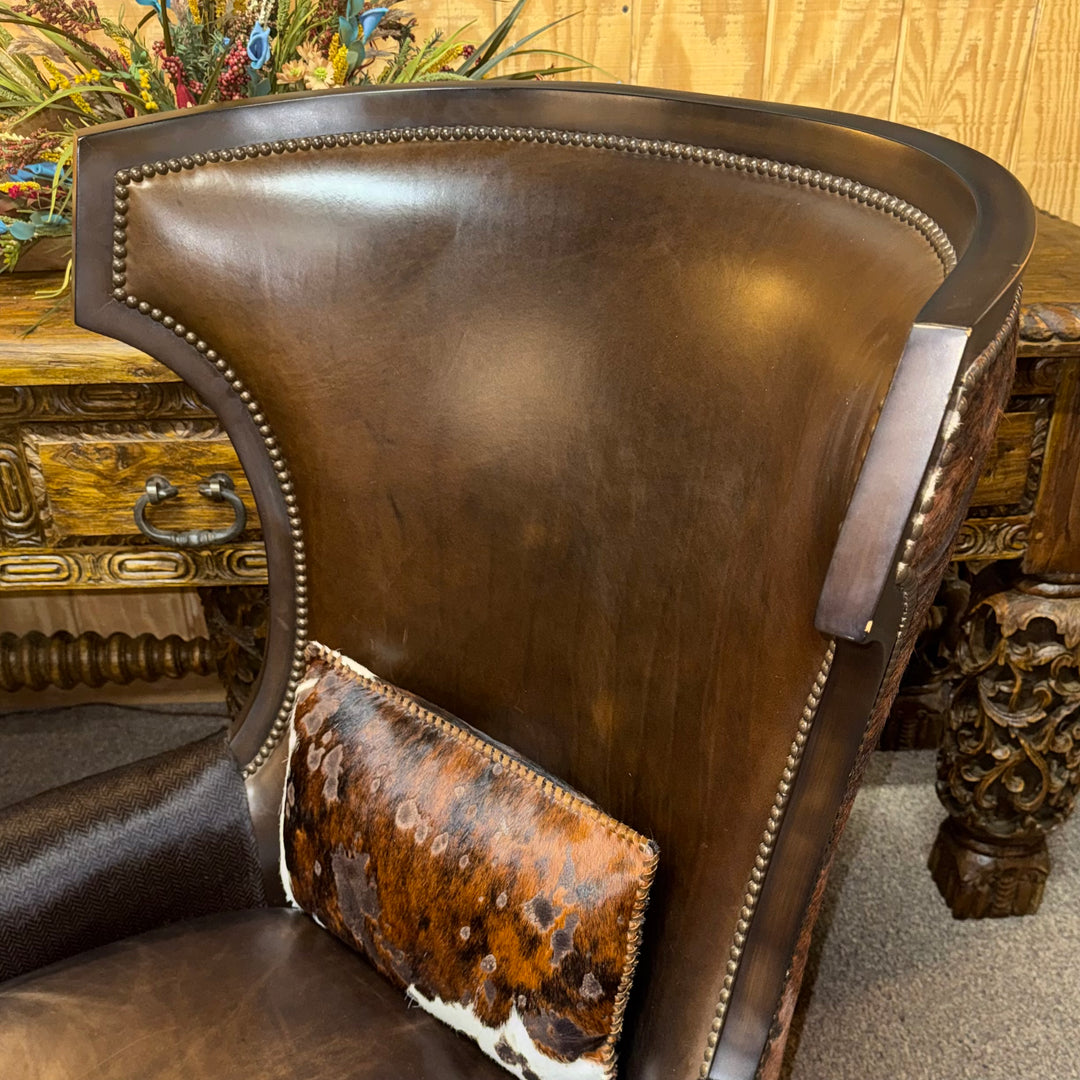 Columbus Acid Washed Cowhide Chair