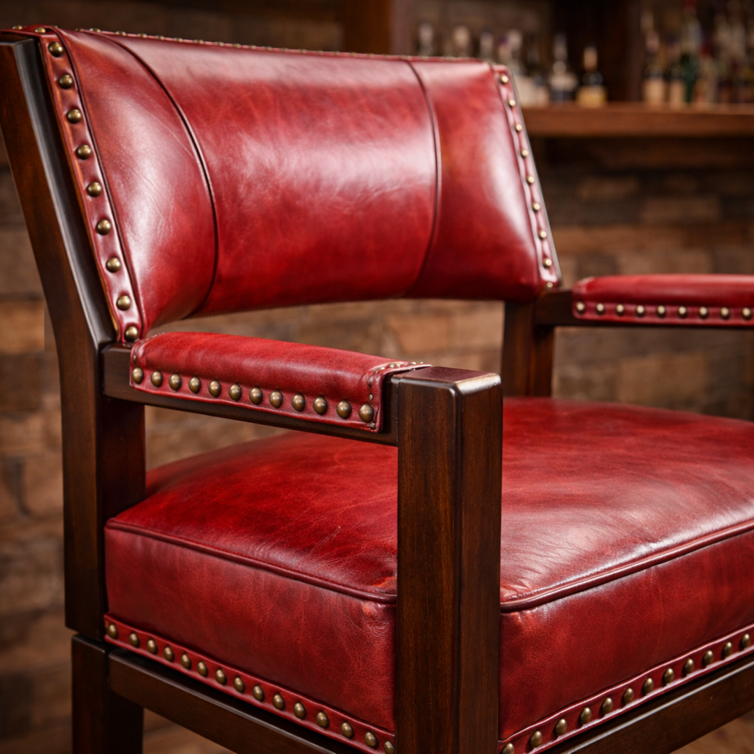 Gunsmoke Leather Bar Stool