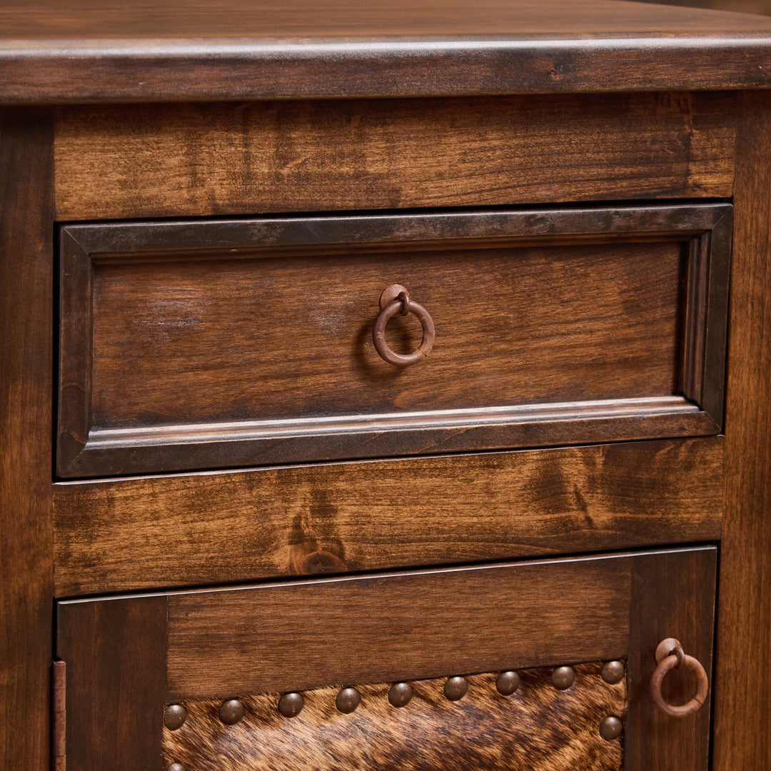 Arden Western Cowhide Bed