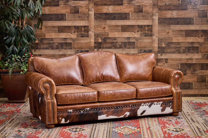 Luckenbach Leather & Cowhide Sofa