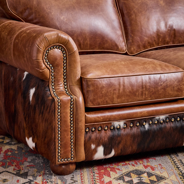Luckenbach Leather & Cowhide Sofa