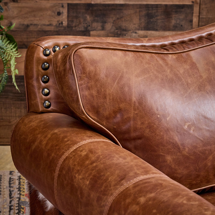 Luckenbach Leather & Cowhide Sofa