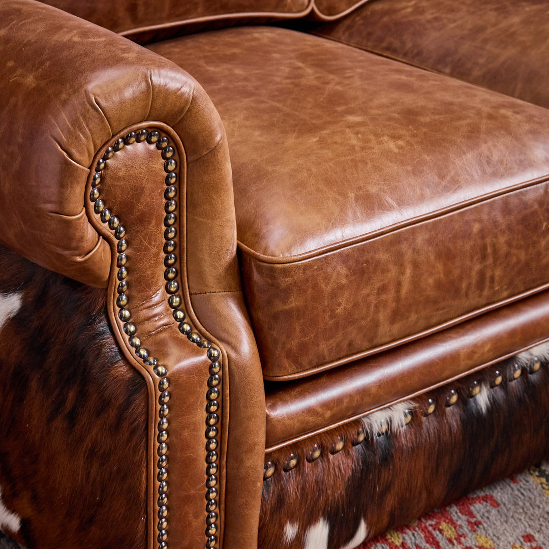 Luckenbach Leather & Cowhide Sofa