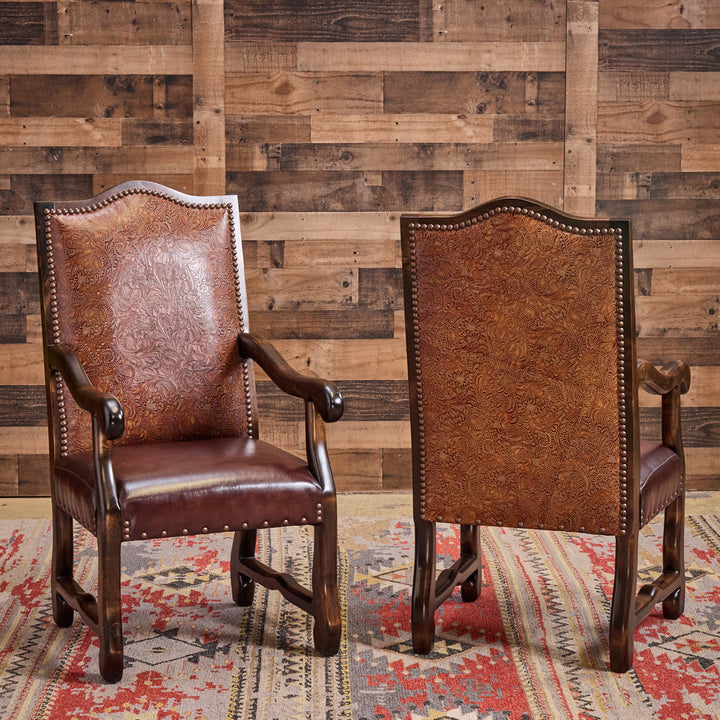 Oak Blossom Western Leather Chair