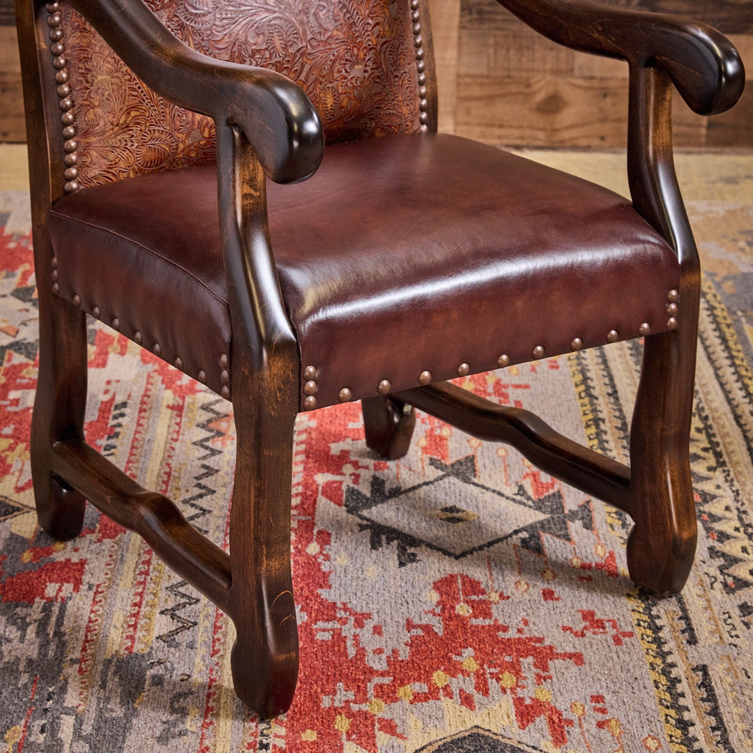 Oak Blossom Western Leather Chair