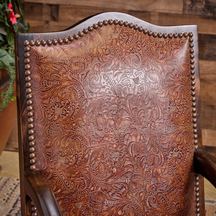 Oak Blossom Western Leather Chair