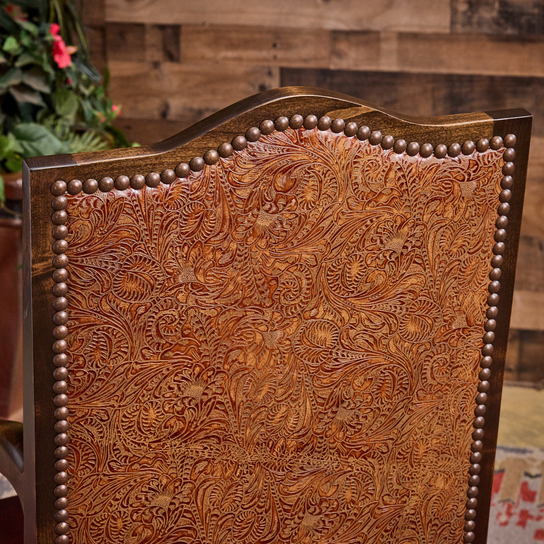 Oak Blossom Western Leather Chair