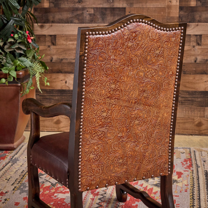 Oak Blossom Western Leather Chair