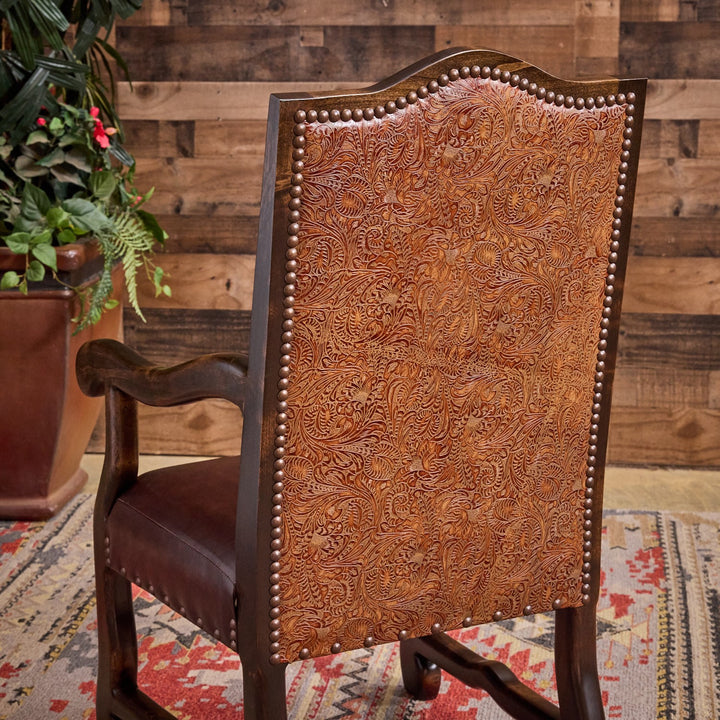 Oak Blossom Western Leather Chair