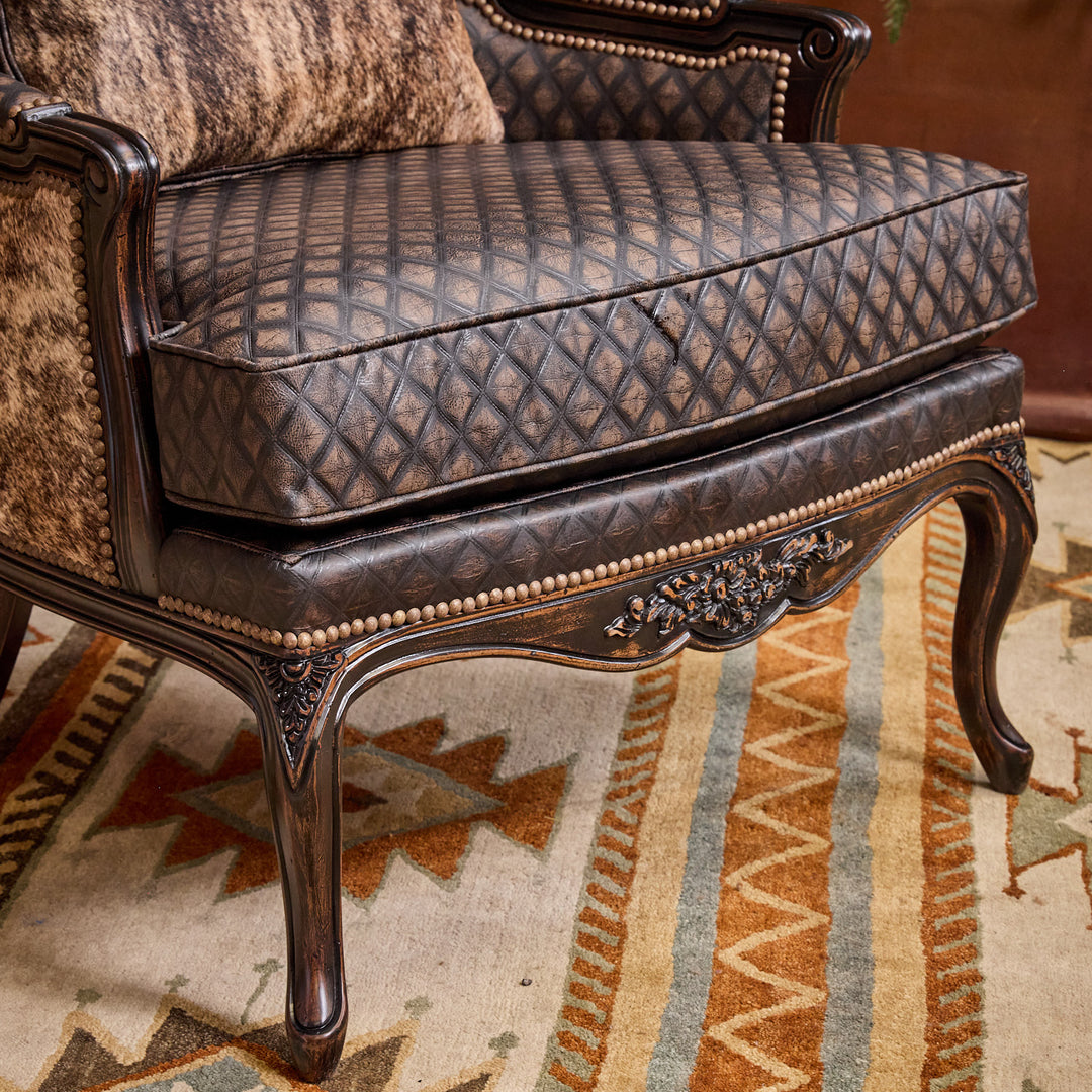 Danilla Carved Cowhide Chair