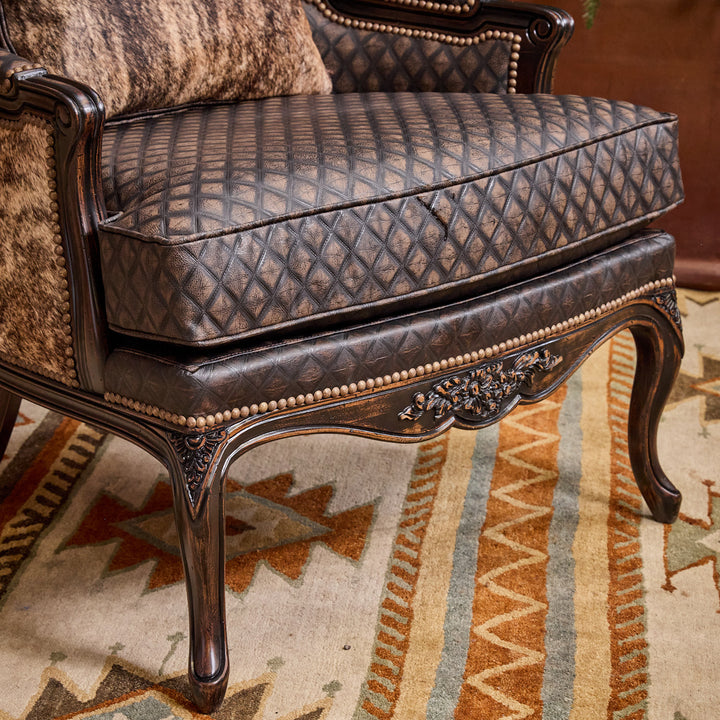 Danilla Carved Cowhide Chair