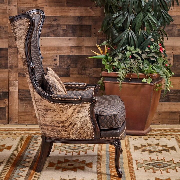 Danilla Carved Cowhide Chair